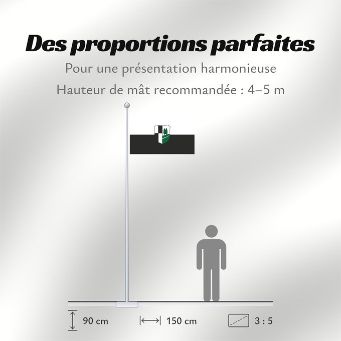 Proportions du drapeau : Stammbach, M (Fichtelgebirge)