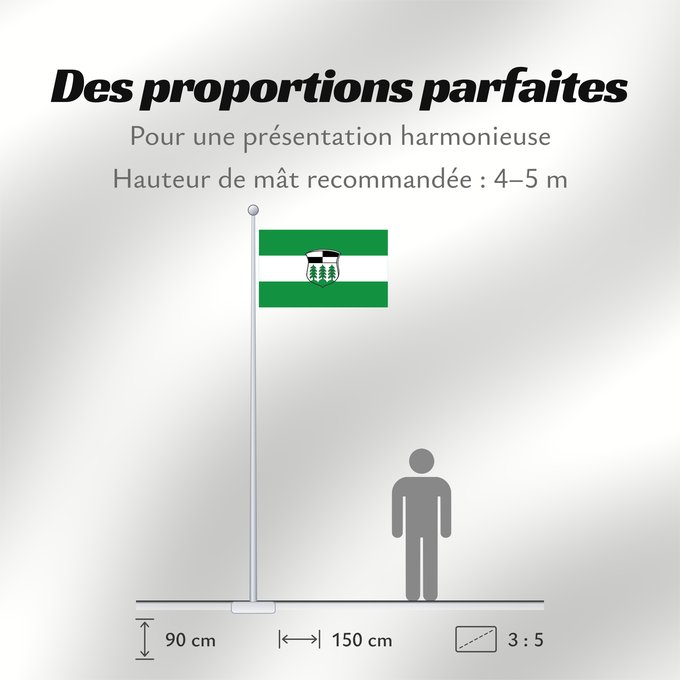 Proportions du drapeau : Schönwald, St (Fichtelgebirge)