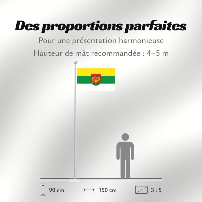 Proportions du drapeau : Arberg, M (Fränkisches Seenland)