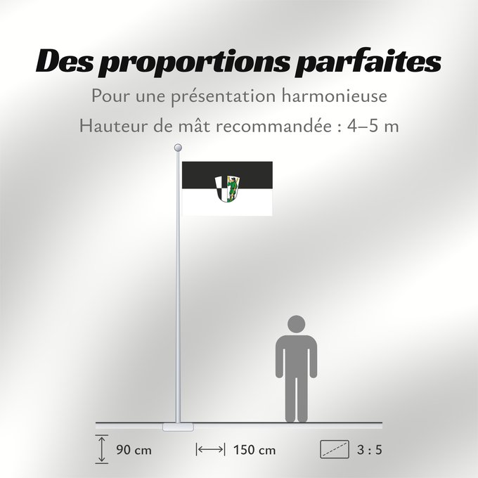 Proportions du drapeau : Baiersdorf, St (Fränkische Schweiz)