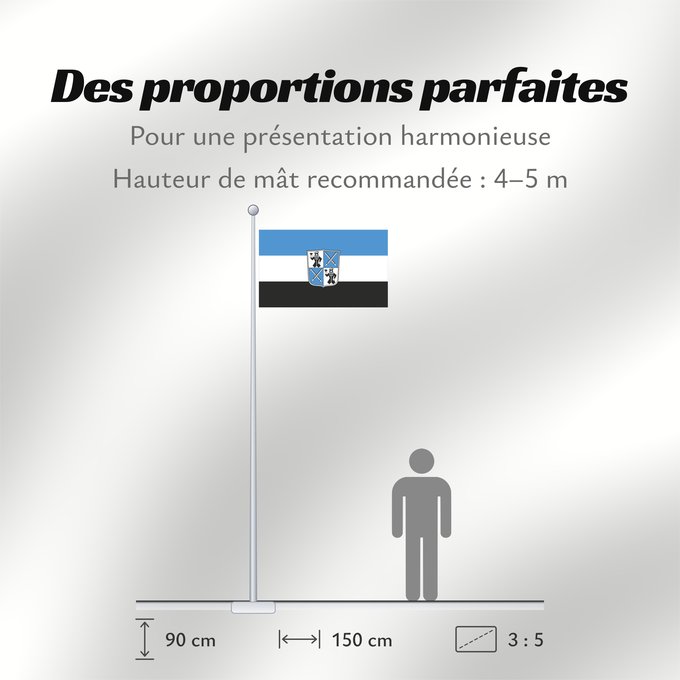 Proportions du drapeau : Stein, St (Romantisches Franken - vom Rangau zur Romantischen Straße)