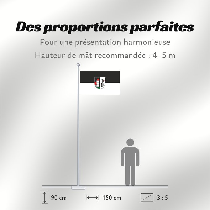 Proportions du drapeau : Emskirchen, M (Steigerwald)