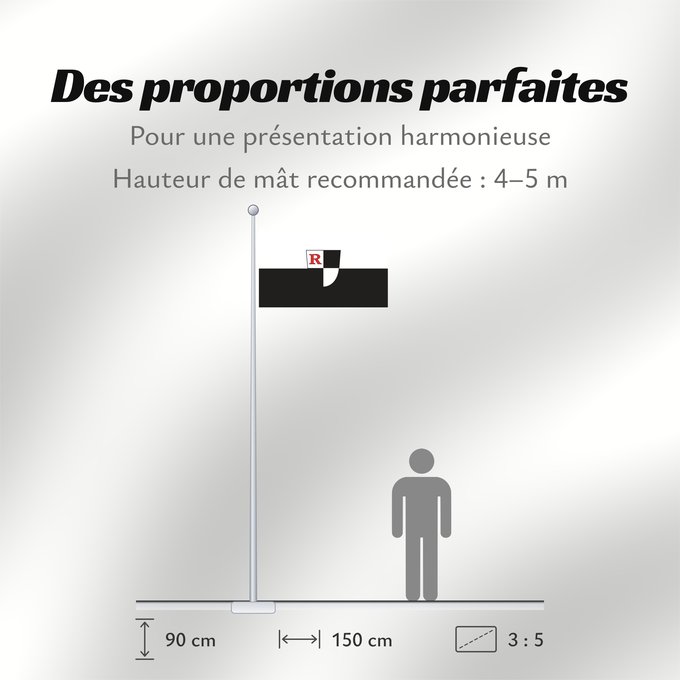 Proportions du drapeau : Roth, St (Fränkisches Seenland)