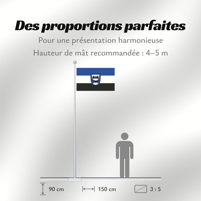 Proportions du drapeau : Bergen (Fränkisches Seenland)