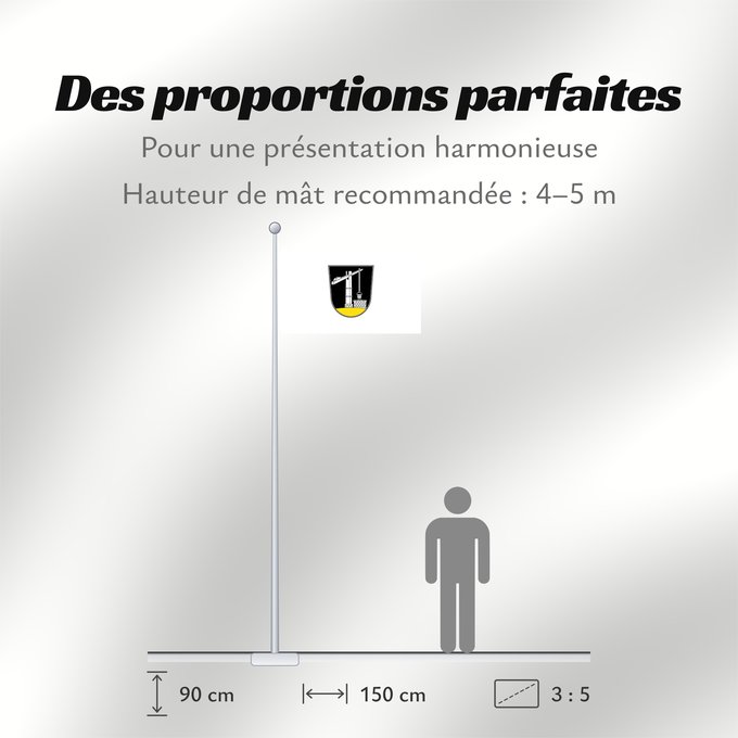 Proportions du drapeau : Theilenhofen (Fränkisches Seenland)