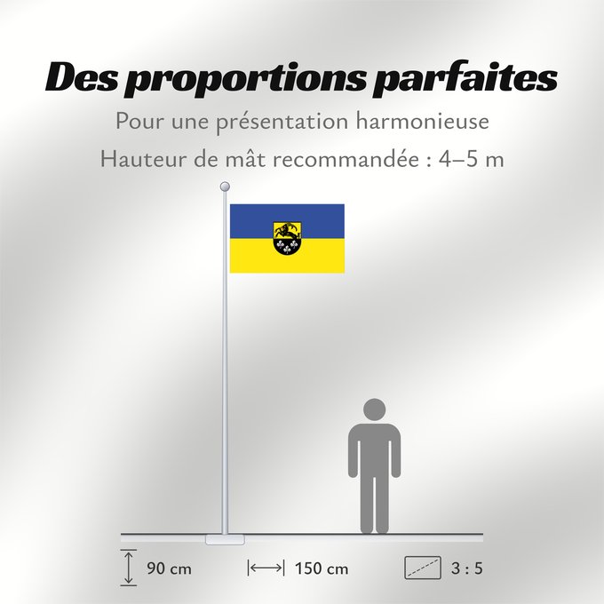 Proportions du drapeau : Großostheim, M (Spessart-Mainland)