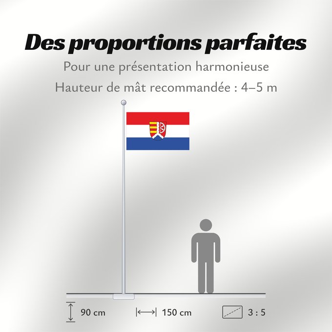 Proportions du drapeau : Mainaschaff (Spessart-Mainland)