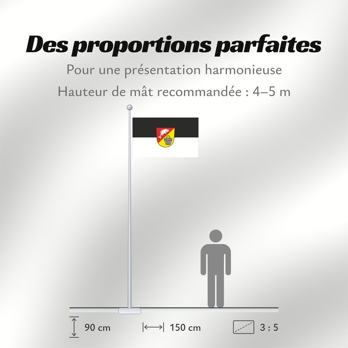 Proportions du drapeau : Sand a.Main (Steigerwald)