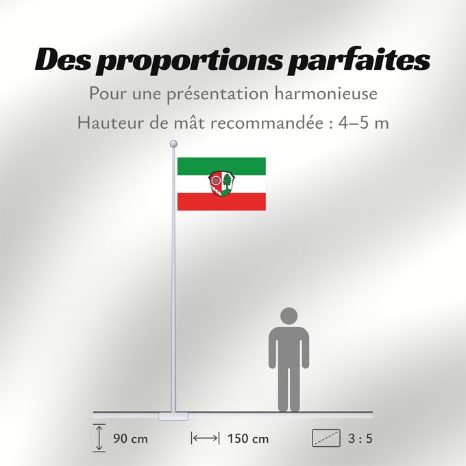 Proportions du drapeau : Elsenfeld, M (Spessart-Mainland)