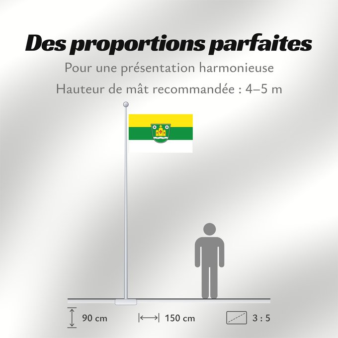 Proportions du drapeau : Karsbach (Fränkisches Weinland)