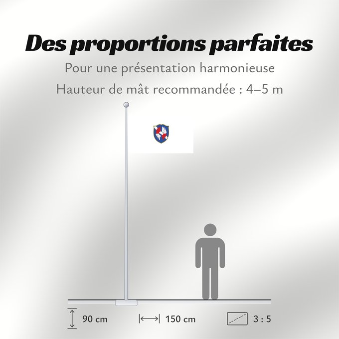 Proportions du drapeau : Niederwerrn (Fränkisches Weinland)