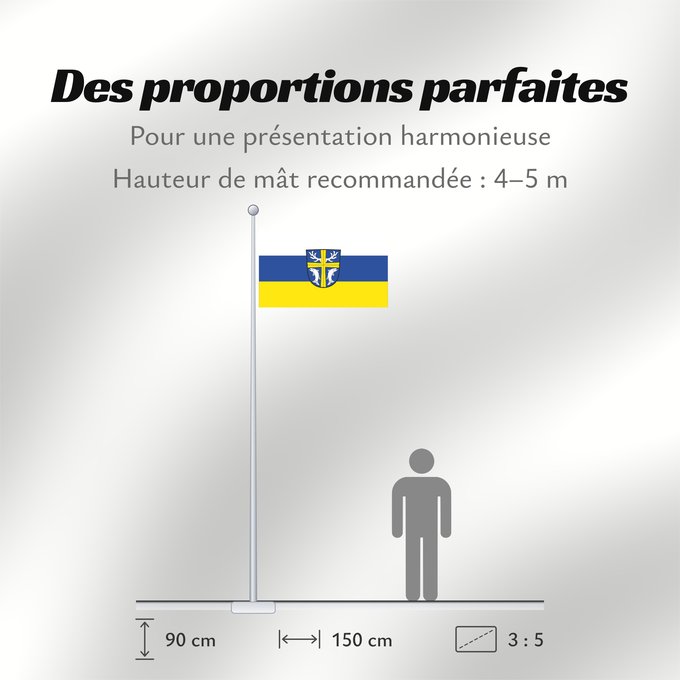 Proportions du drapeau : Röthlein (Fränkisches Weinland)