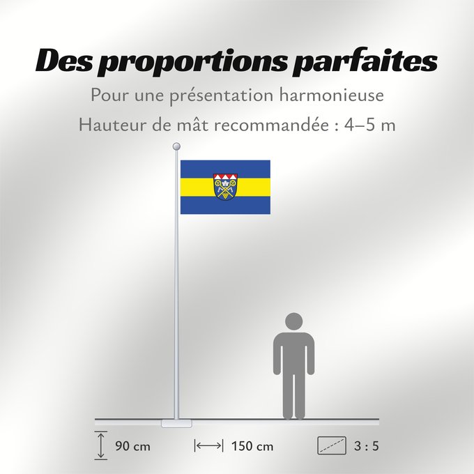 Proportions du drapeau : Güntersleben (Fränkisches Weinland)