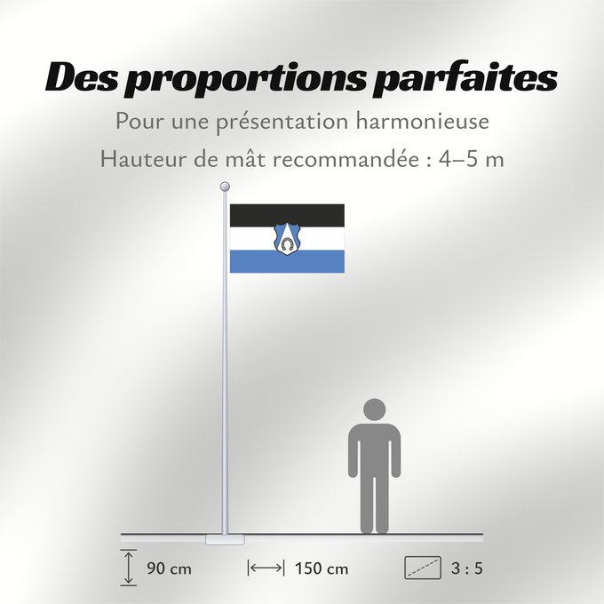 Proportions du drapeau : Bobingen, St (Bayerisch-Schwaben)