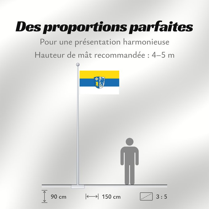 Proportions du drapeau : Landensberg (Bayerisch-Schwaben)