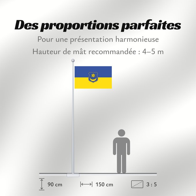 Proportions du drapeau : Monheim, St (Bayerisch-Schwaben)