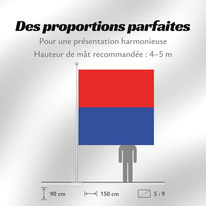 Proportions du drapeau : Cotopaxi	Provincia de Cotopaxi