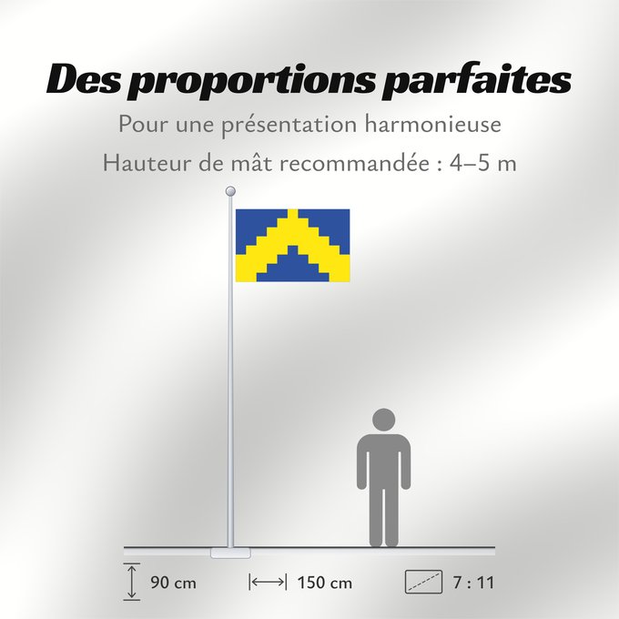 Proportions du drapeau : Sillamäe Sillamäe town, Estonia