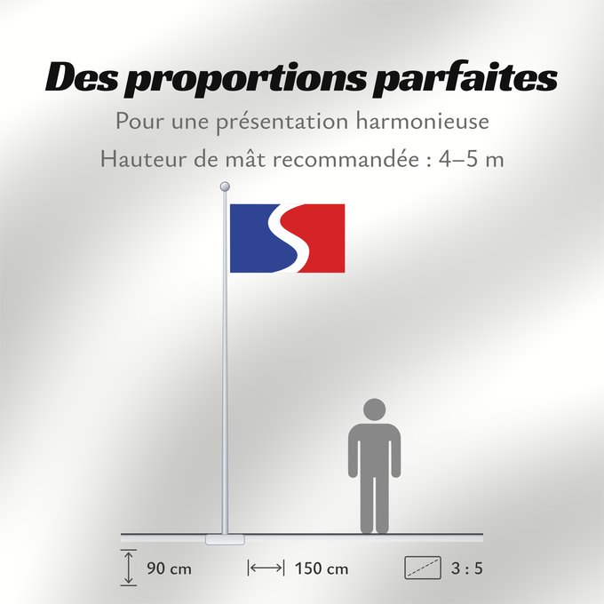 Proportions du drapeau : Cabañas Department Département de Cabañas Departamento de Cabañas Cabañas-Departement Dipartimento di Cabañas