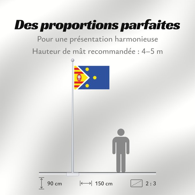 Proportions du drapeau : Aísa
