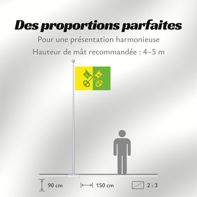 Proportions du drapeau : D Alfés	Alfés	Proporciones 2 3, bicolor vertical amarillo y verde claro	Apaïsada