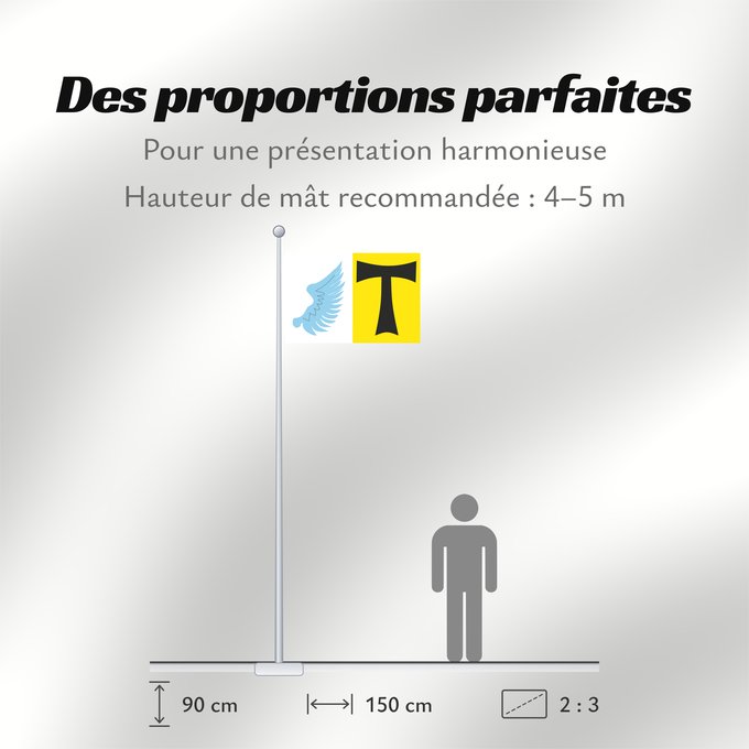 Proportions du drapeau : D Alió	Alió	Apaisada	Apaïsada