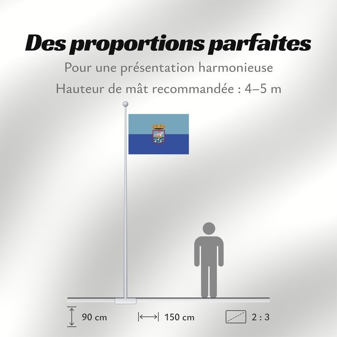 Proportions du drapeau : Almunecar Almuñécar Almuñécar, en Granada España