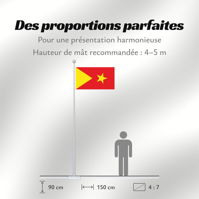 Proportions du drapeau : Tigray Region Région du Tigré Región de Tigray Regione di Tigrè