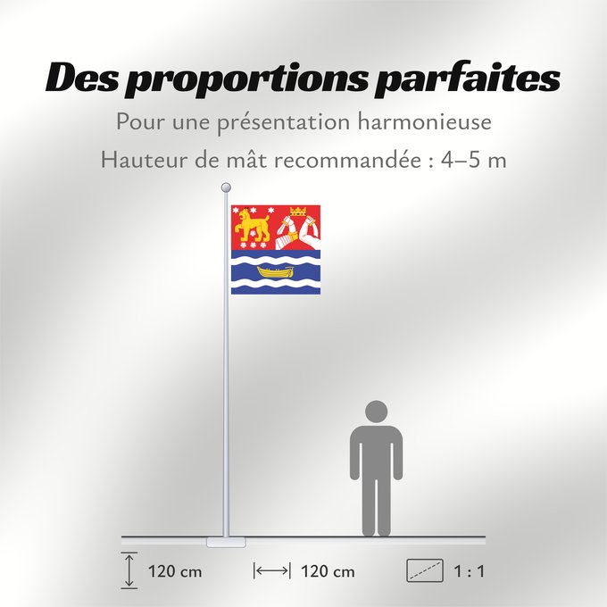 Proportions du drapeau : Etelä-Suomen lääni