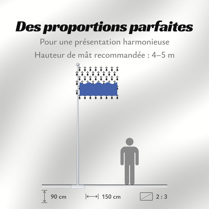 Proportions du drapeau : Fr département Morbihan	Morbihan, Brittany, France	Département du Morbihan, Bretagne, France	Departamento de Morbihan, Bretaña, Francia	Morbihan	Banniel departamant ar Mor-Bihan