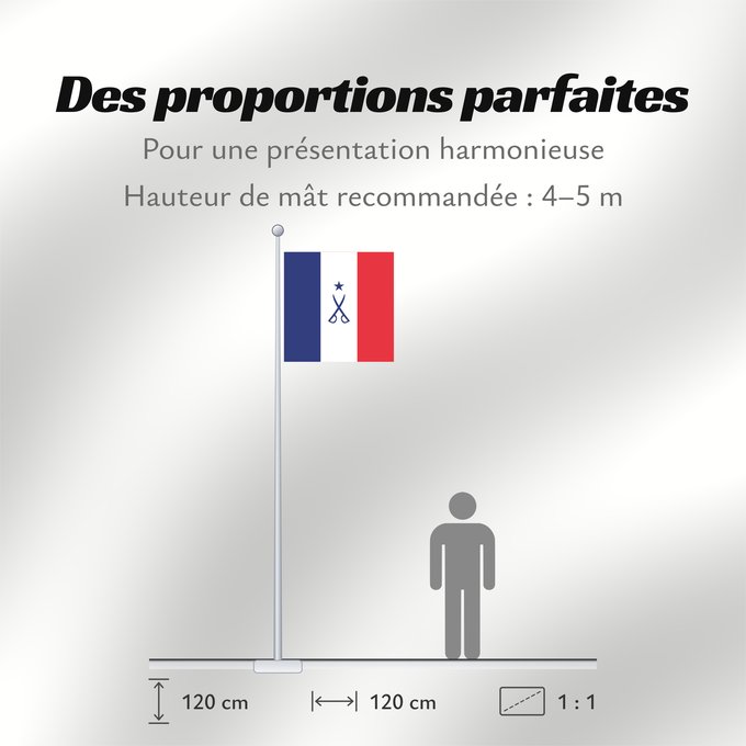 Proportions du drapeau : Marque CEMA