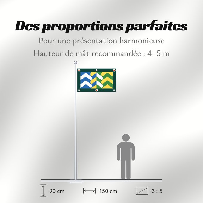 Proportions du drapeau : Cumbria