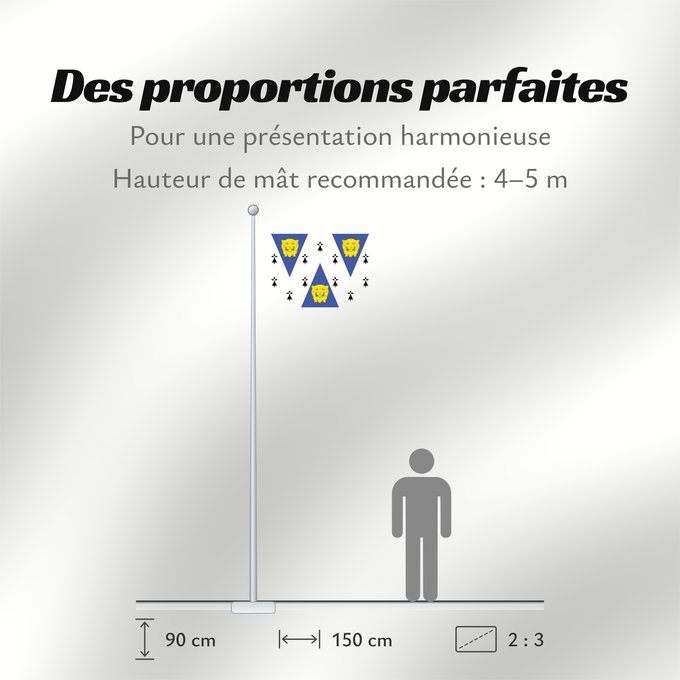 Proportions du drapeau : Shropshire