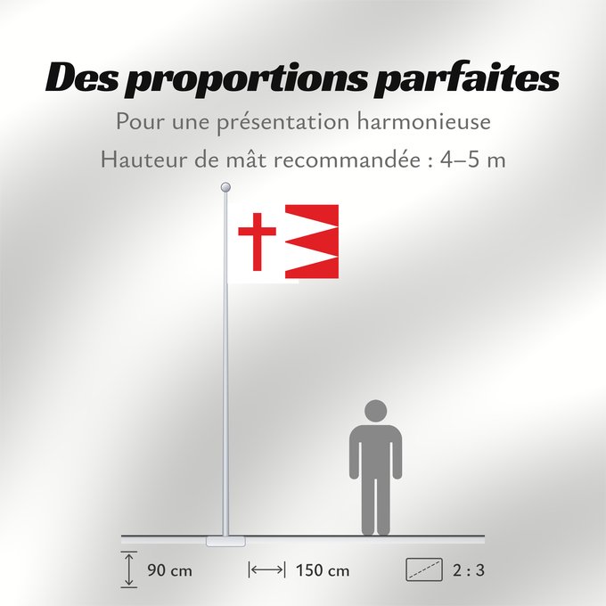 Proportions du drapeau : Kazbegi	KAZBEGI