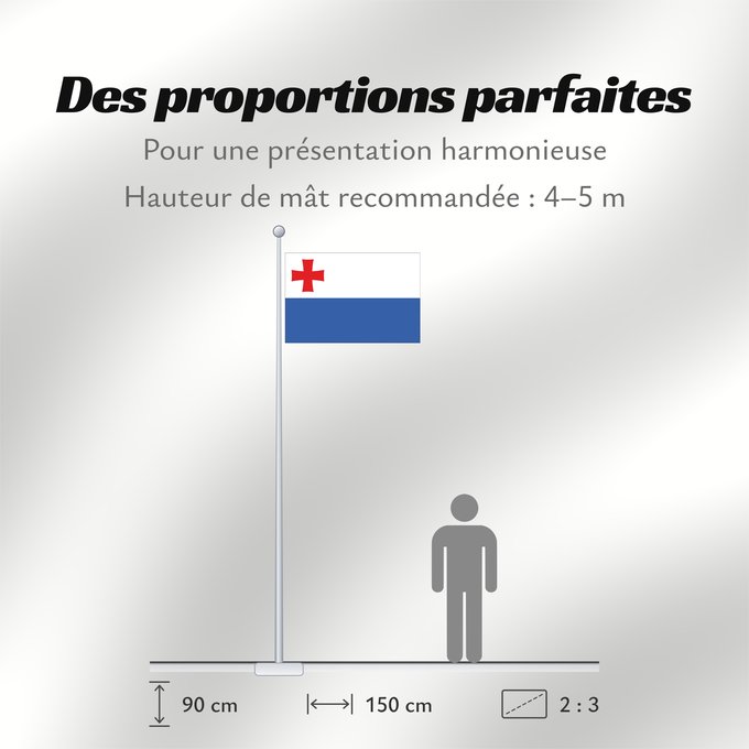 Proportions du drapeau : Tsalka