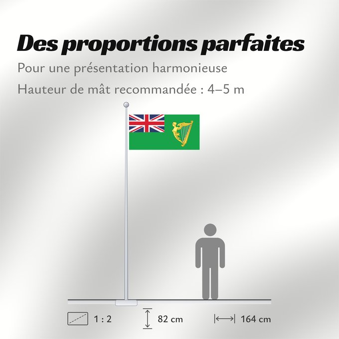 Proportions du drapeau : Green Ensign