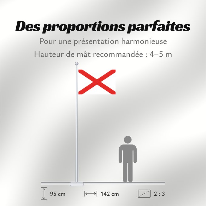 Proportions du drapeau : Saint Patrick s saltire