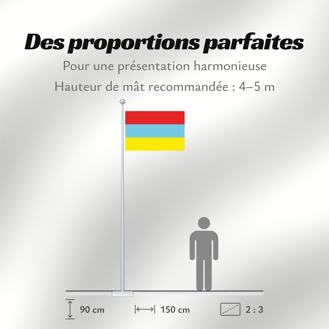Proportions du drapeau : Meghalaya