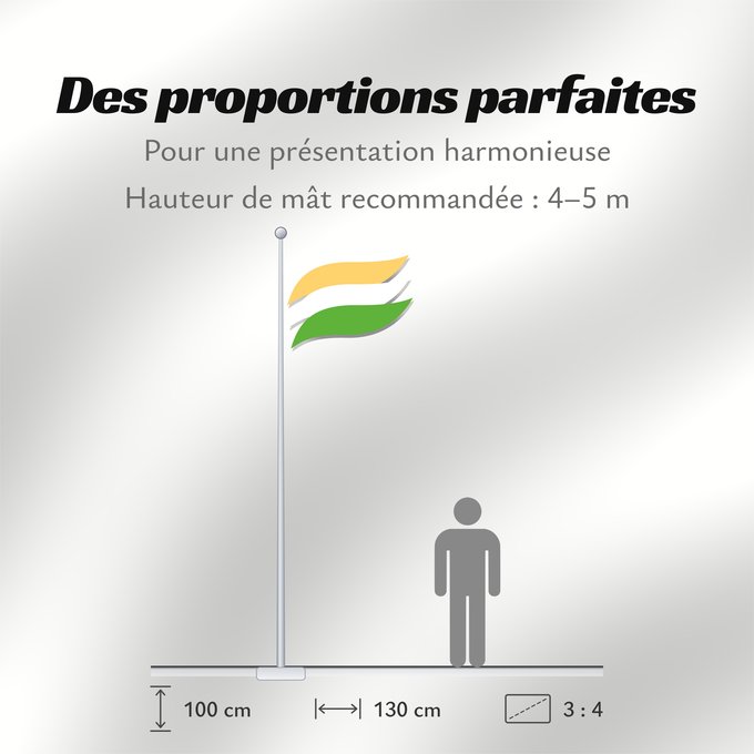 Proportions du drapeau : Tricolor