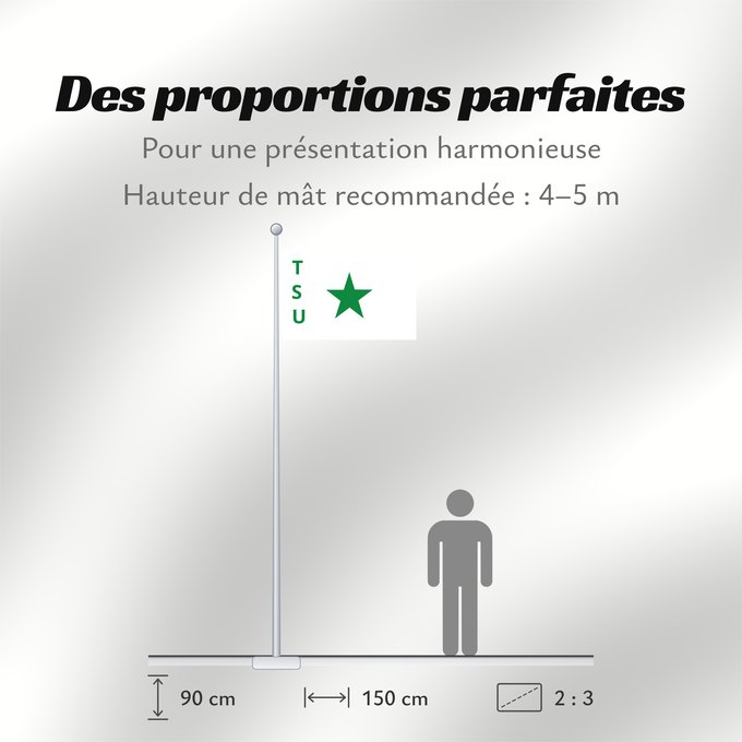 Proportions du drapeau : TSU