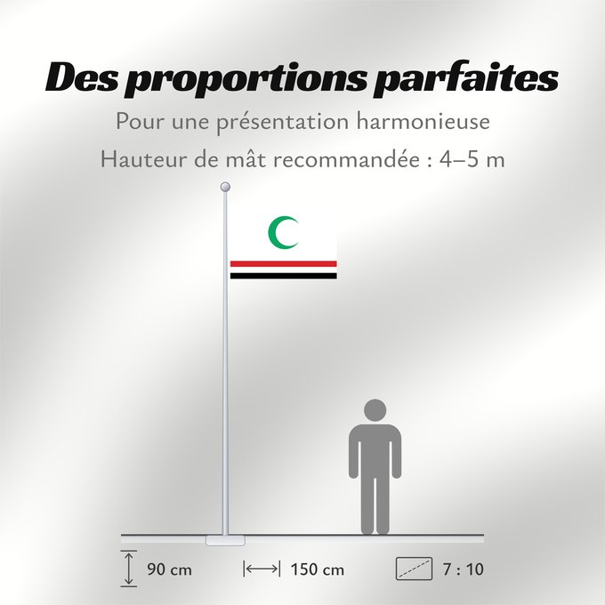 Proportions du drapeau : AFlagforIraq2	The widely-ridiculed blue and yellow on white 2004 Iraqi flag proposal