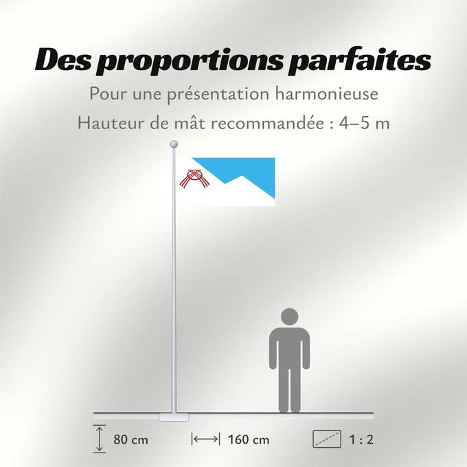 Proportions du drapeau : Osh Osh city, Kyrgyzstan Osch