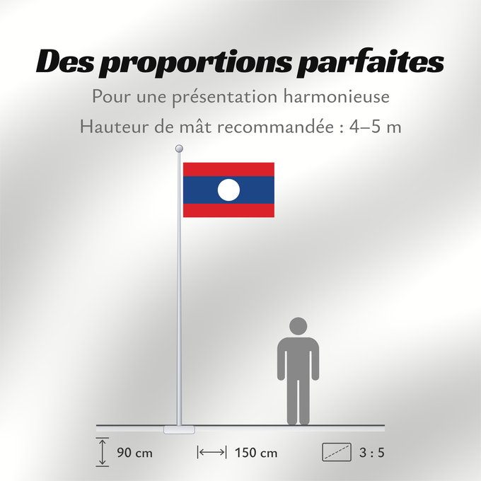 Proportions du drapeau : Laos	Lao People's Democratic Republic	Lao	پرچم لائوس	ທຸງຊາດລາວ	Флаг Лаоса	Laosa	ธงชาติ ลาว