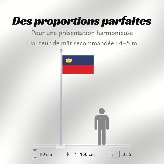 Proportions du drapeau : Liechtenstein 1937–1982 Liechtenstein (1937–1982) Liechtenstein 1937—1982