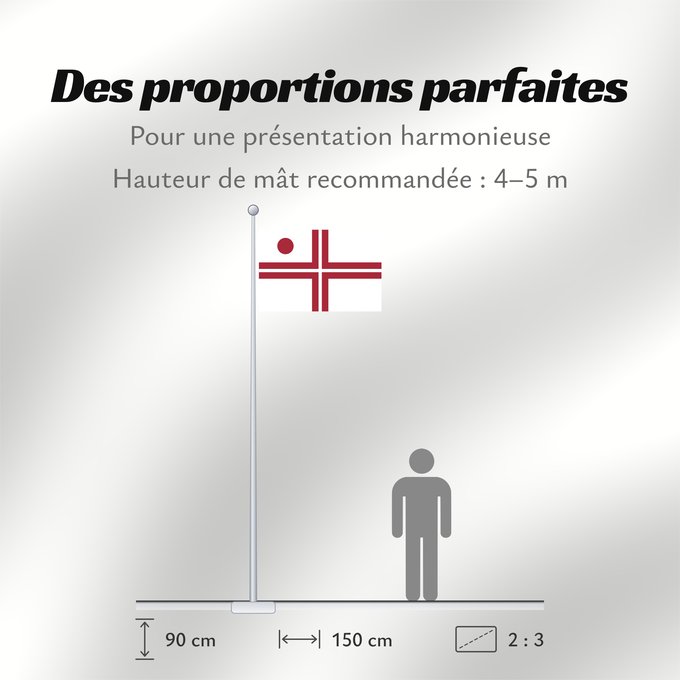 Proportions du drapeau : Flotilla Admiral Latvia