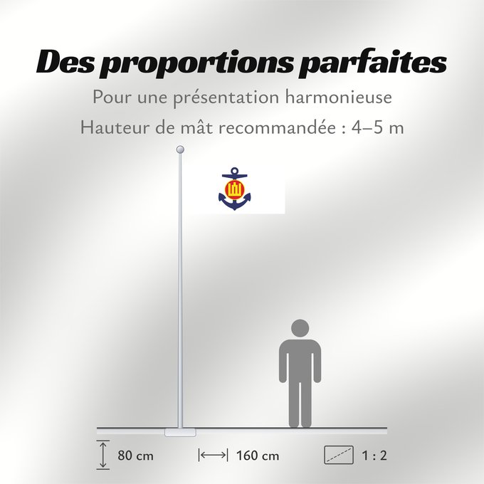 Proportions du drapeau : Naval Jack of Lithuania