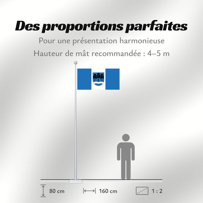Proportions du drapeau : Ogre Ogre, Latvia Ogres