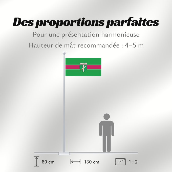 Proportions du drapeau : Skrunda	Skrunda, Latvia	Skrundas