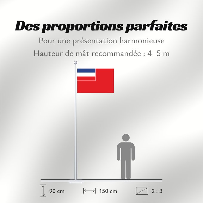 Proportions du drapeau : Naval Ensign of Serbia and Montenegro