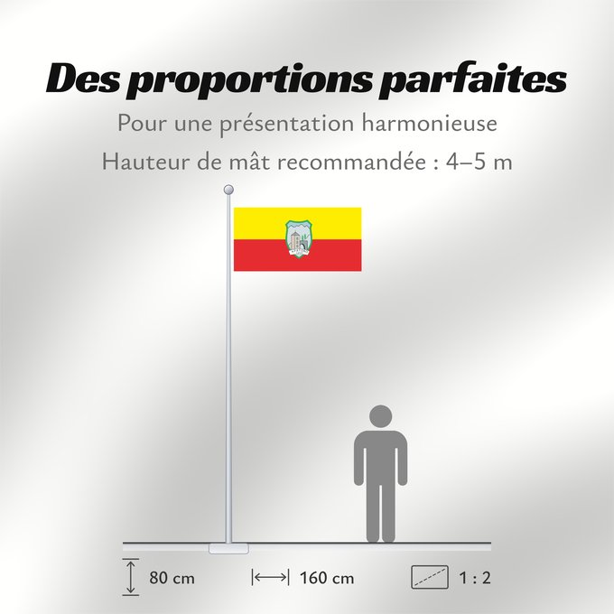 Proportions du drapeau : Kratovo Municipality, North Macedonia Kratovo Municipality, Macedonia Municipalité de Kratovo Municipio de Kratovo Gemeinde Kratovo Comune di Kratovo Знаме на Општина Кратово